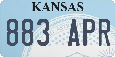 KS license plate 883APR