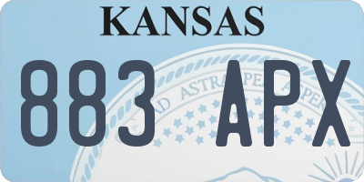 KS license plate 883APX