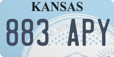 KS license plate 883APY