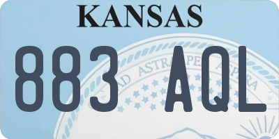 KS license plate 883AQL