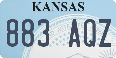 KS license plate 883AQZ