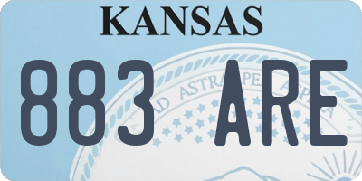 KS license plate 883ARE