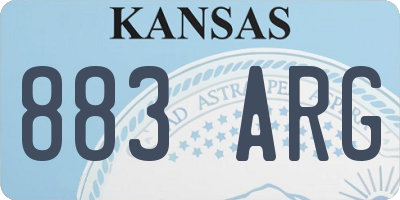 KS license plate 883ARG
