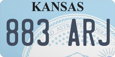 KS license plate 883ARJ