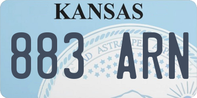 KS license plate 883ARN