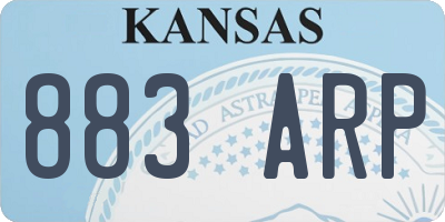 KS license plate 883ARP