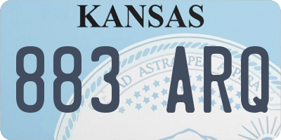 KS license plate 883ARQ