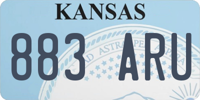 KS license plate 883ARU