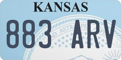 KS license plate 883ARV