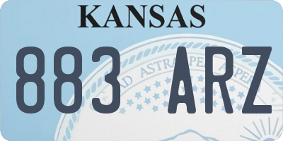KS license plate 883ARZ