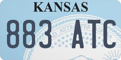 KS license plate 883ATC