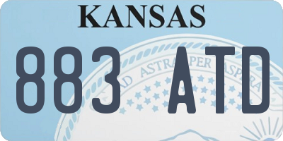 KS license plate 883ATD