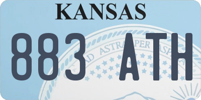 KS license plate 883ATH