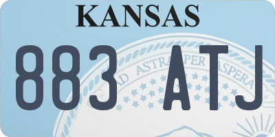 KS license plate 883ATJ