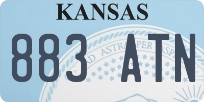 KS license plate 883ATN