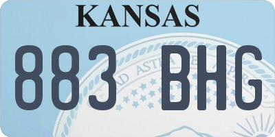 KS license plate 883BHG