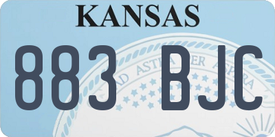KS license plate 883BJC