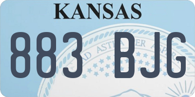 KS license plate 883BJG