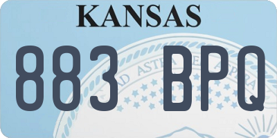 KS license plate 883BPQ