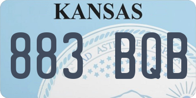 KS license plate 883BQB