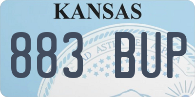 KS license plate 883BUP