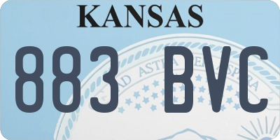 KS license plate 883BVC