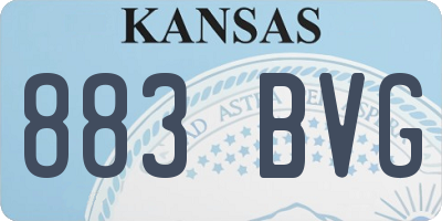 KS license plate 883BVG