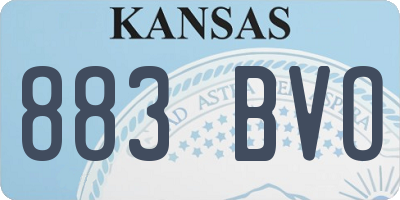 KS license plate 883BVO