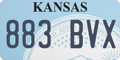 KS license plate 883BVX