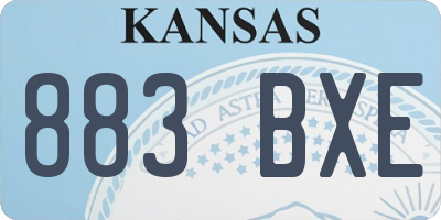 KS license plate 883BXE