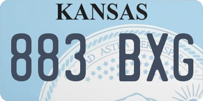 KS license plate 883BXG