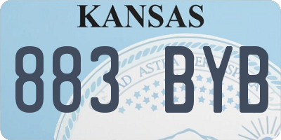 KS license plate 883BYB