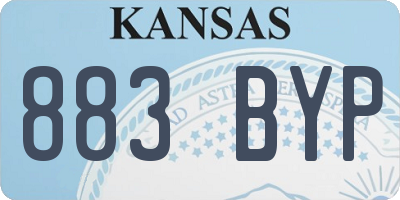 KS license plate 883BYP