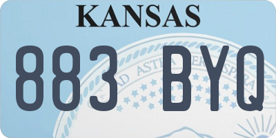 KS license plate 883BYQ