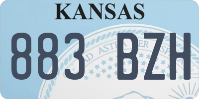 KS license plate 883BZH