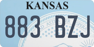 KS license plate 883BZJ