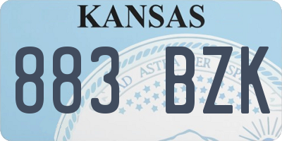 KS license plate 883BZK