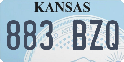 KS license plate 883BZQ