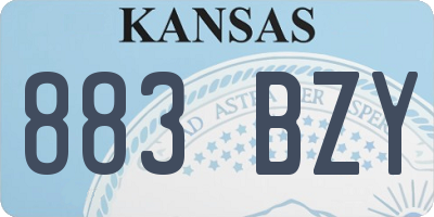 KS license plate 883BZY