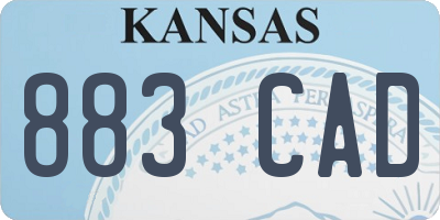 KS license plate 883CAD