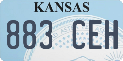 KS license plate 883CEH