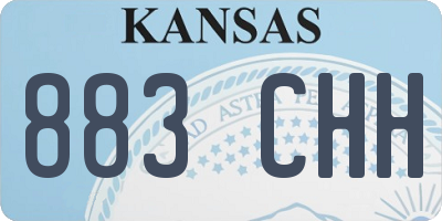 KS license plate 883CHH