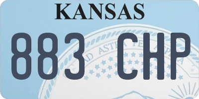 KS license plate 883CHP