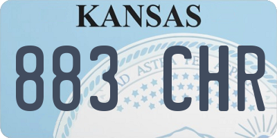 KS license plate 883CHR