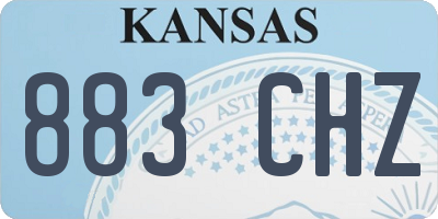 KS license plate 883CHZ