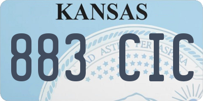 KS license plate 883CIC