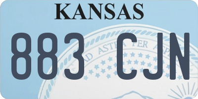 KS license plate 883CJN
