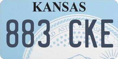 KS license plate 883CKE