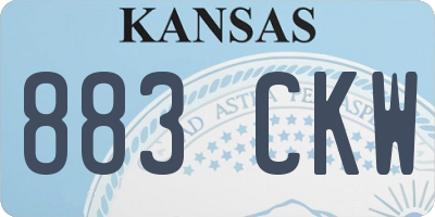 KS license plate 883CKW