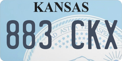 KS license plate 883CKX